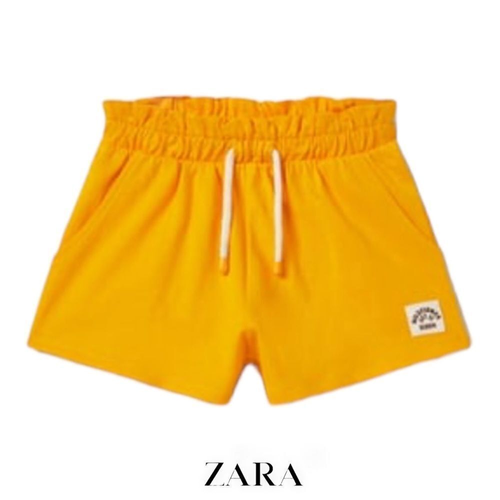 ZARA Kids | Orange | LABEL TRIM PLUSH SHORTS